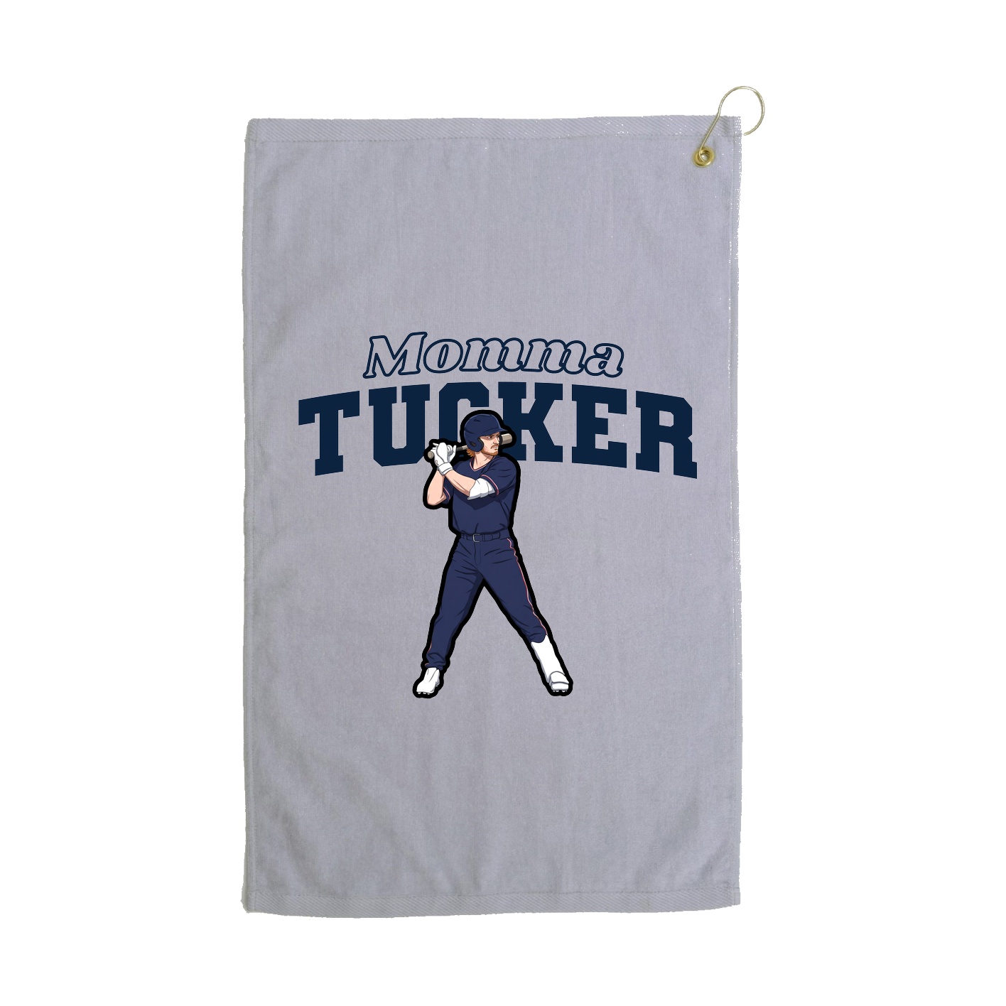Golf Towel — Mothers Day Block in Grey