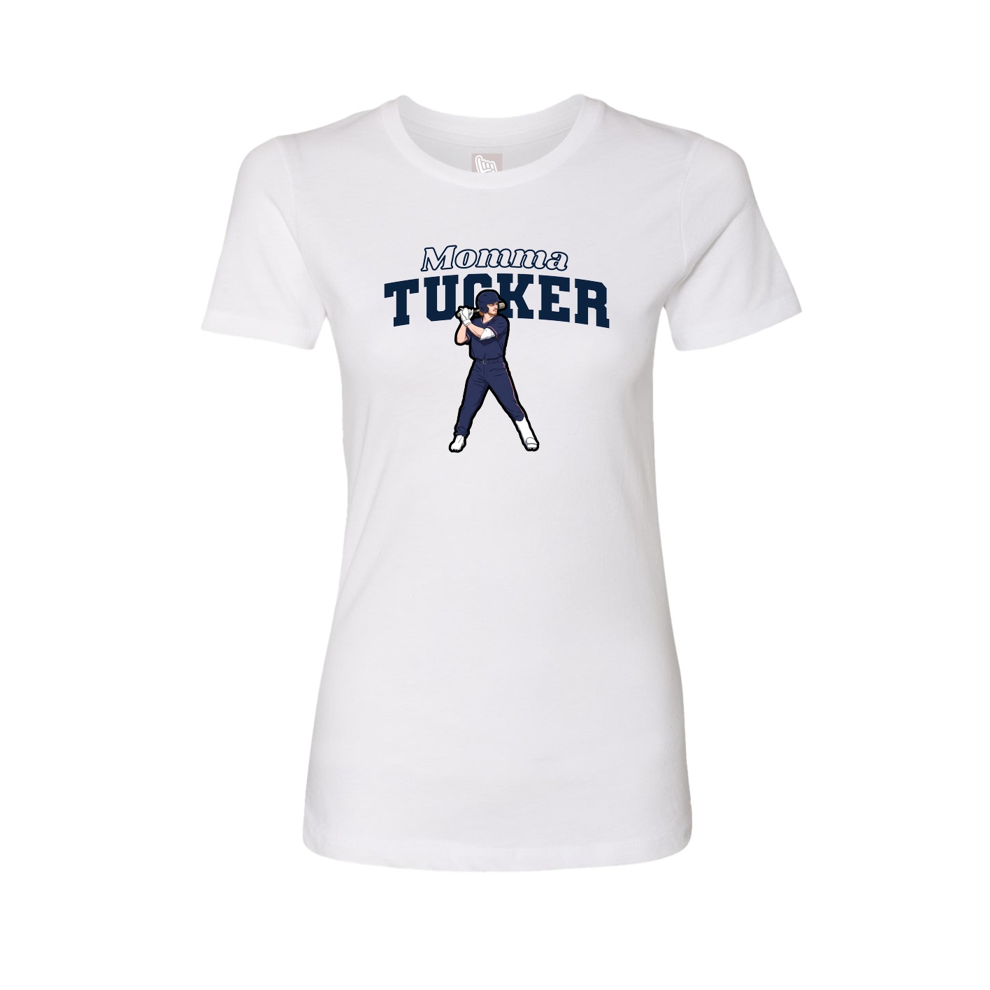 Womens Tee — Mothers Day Block in White