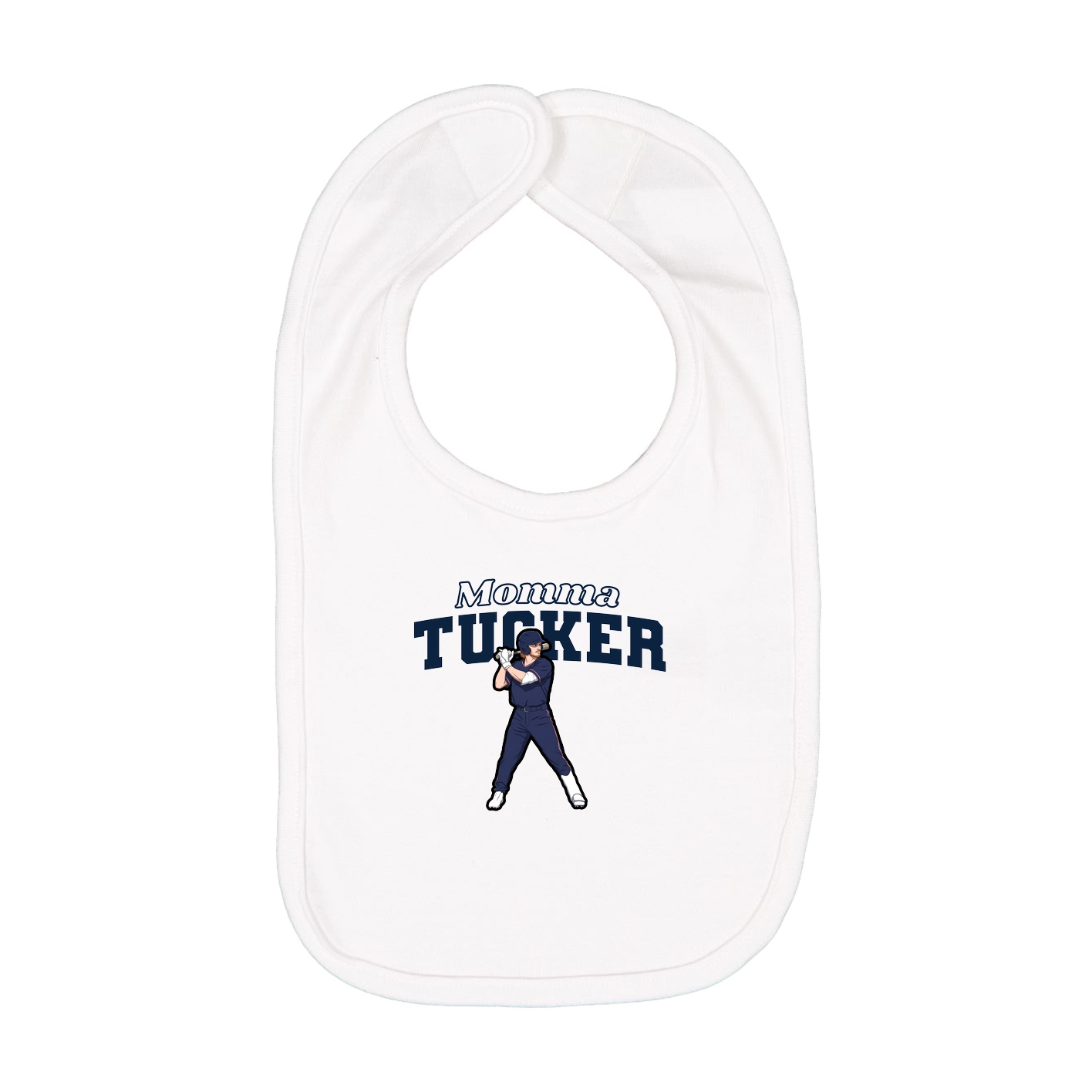Infant Bib — Mothers Day Block in White