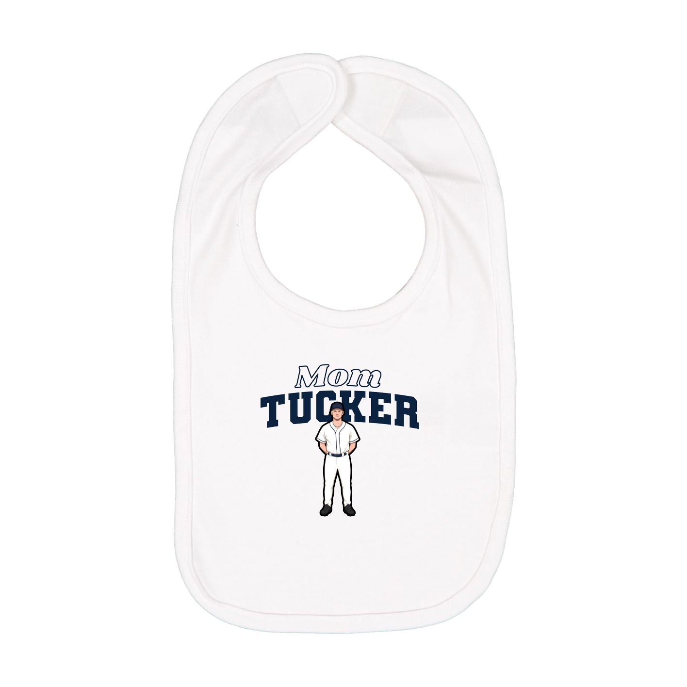 Infant Bib — Mothers Day Block in White