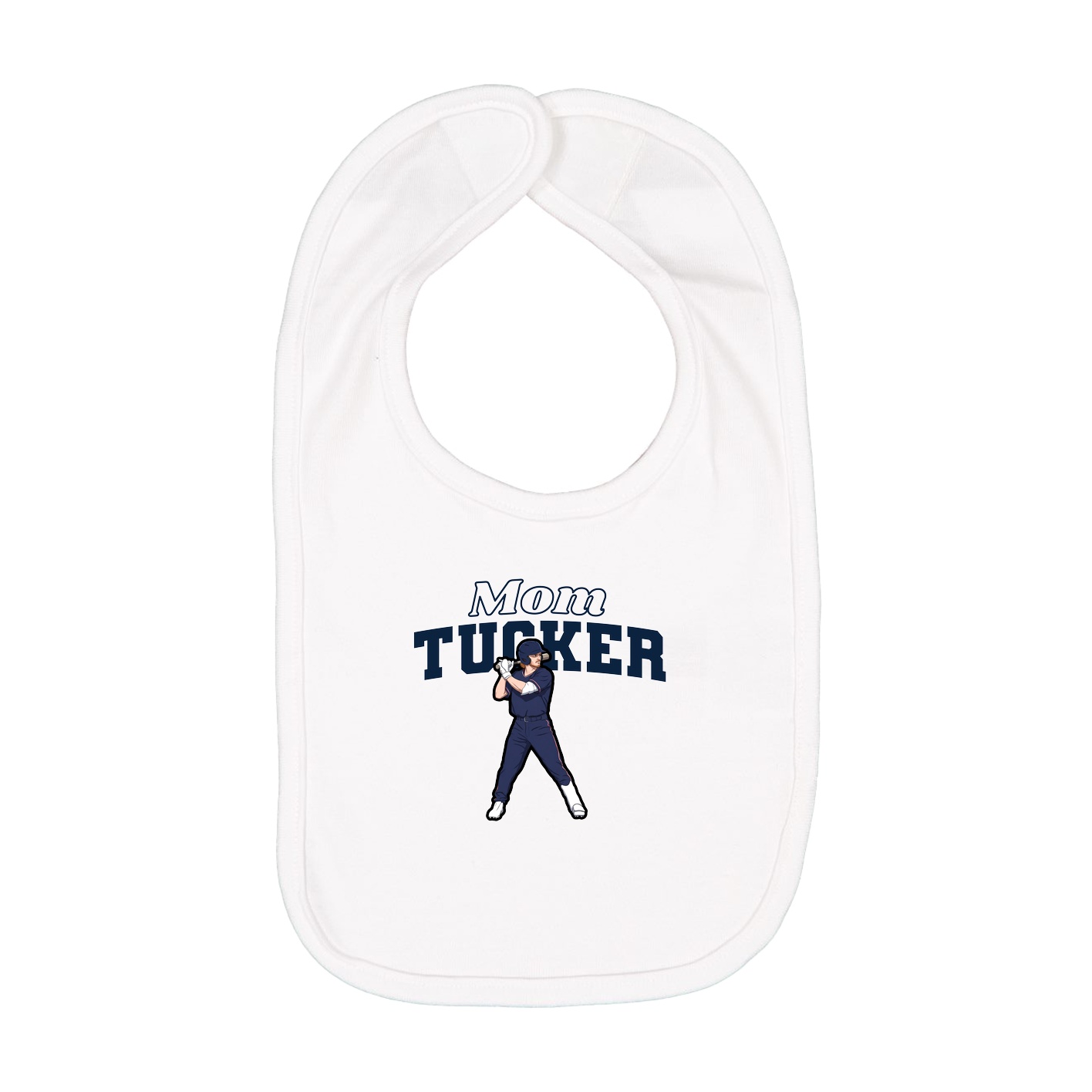 Infant Bib — Mothers Day Block in White