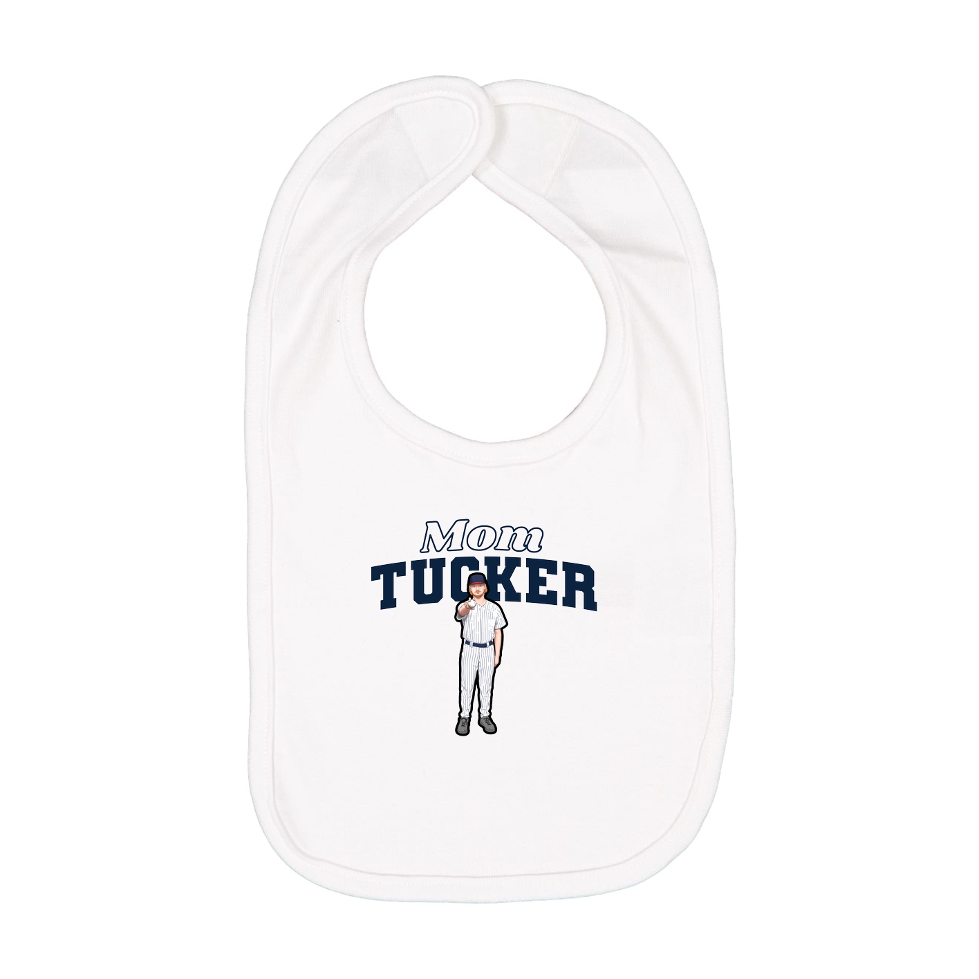 Infant Bib — Mothers Day Block in White
