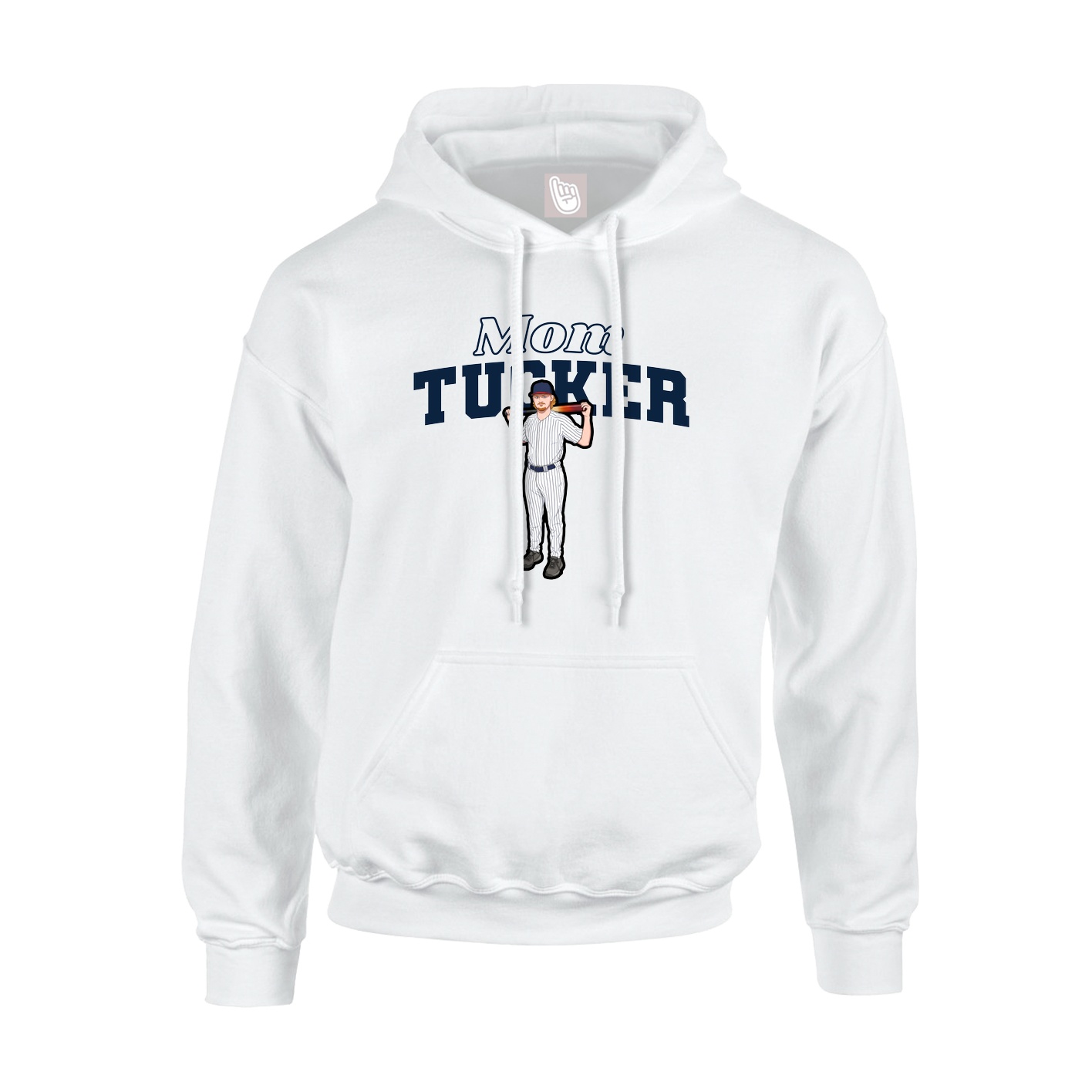 Youth Hoodie — Mothers Day Block in White