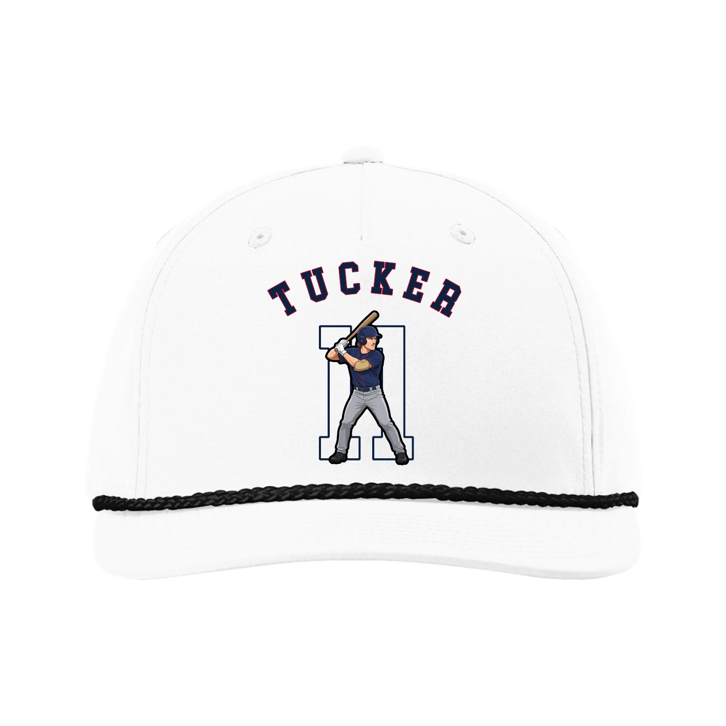 Five-Panel Classic Rope Cap — Shirsey Arch in White