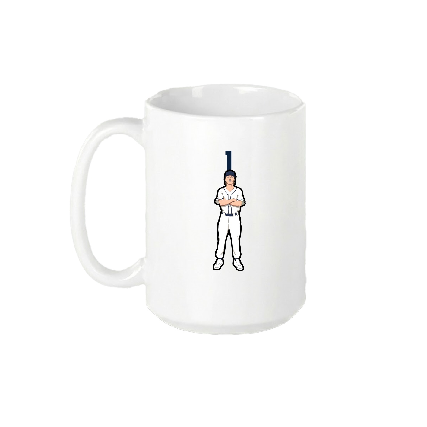 15oz Coffee Mug — Number Top in White