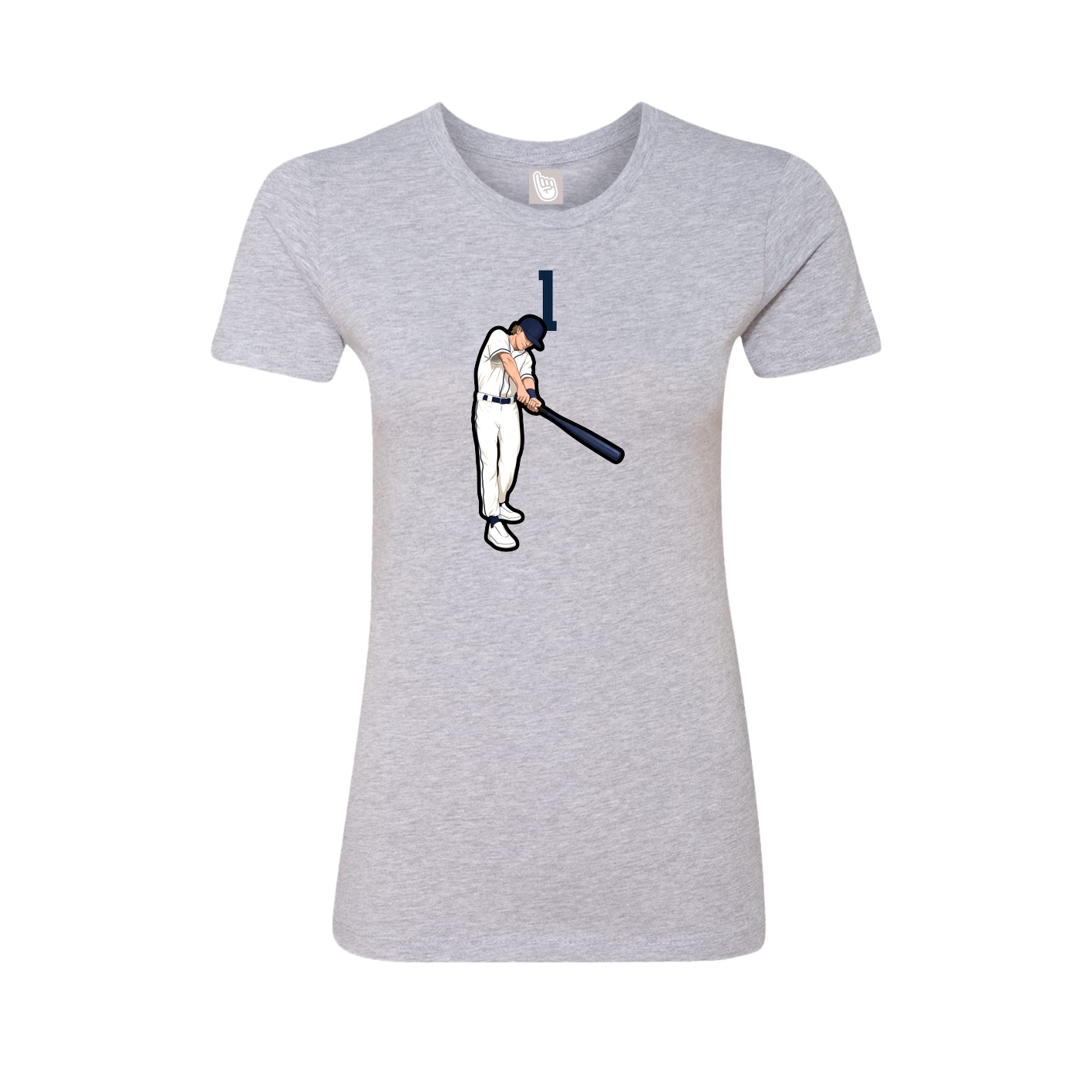 Womens Tee — Number Top in Grey