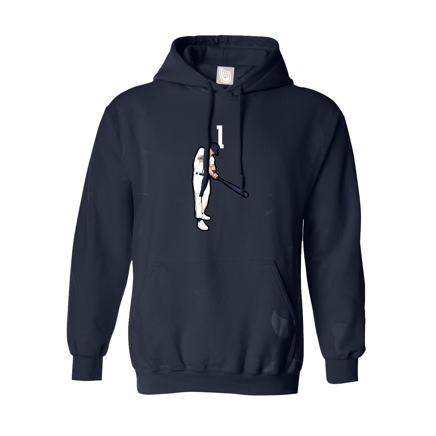 Hoodie — Number Top in Navy