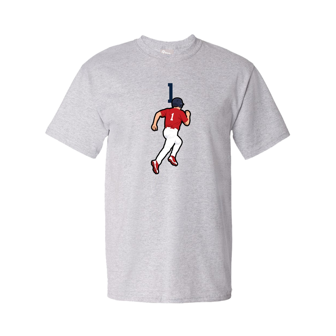 Youth Tee — Number Top in Grey