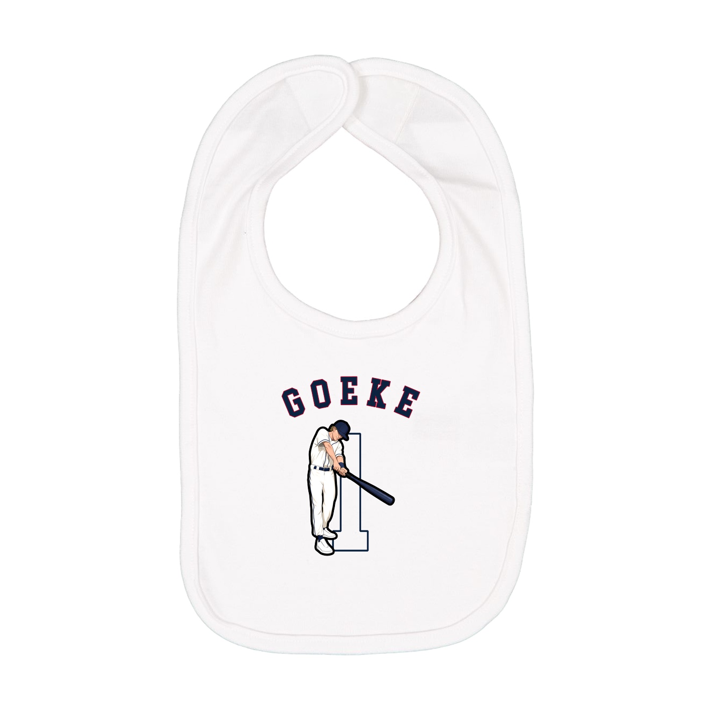 Infant Bib — Shirsey Arch in White