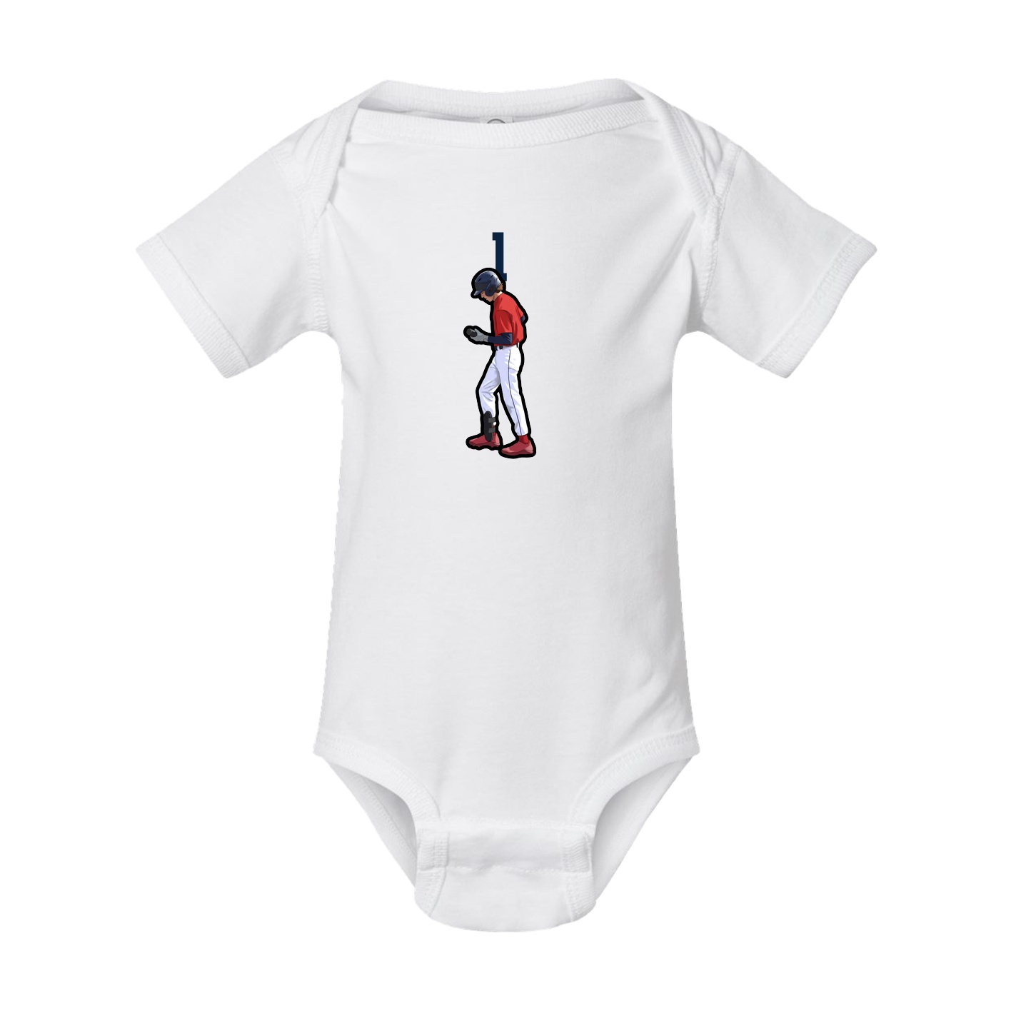 Baby Onesie — Number Top in White