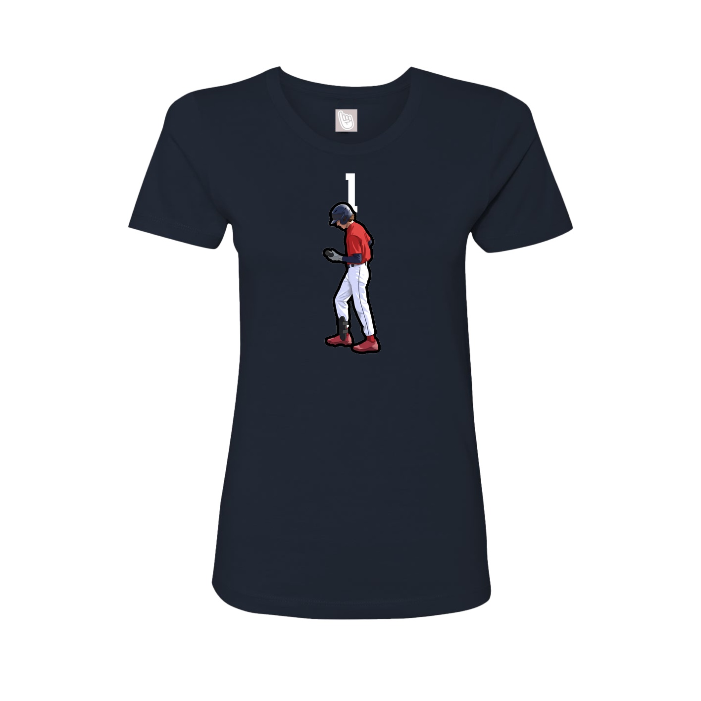 Womens Tee — Number Top in Navy