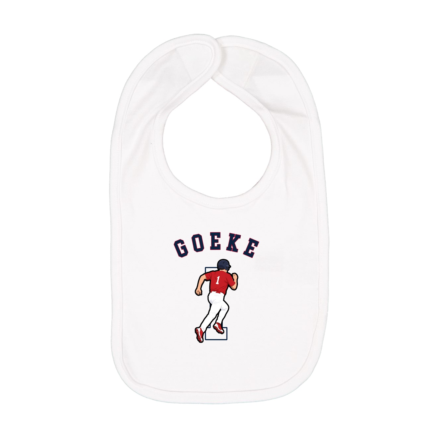 Infant Bib — Shirsey Arch in White