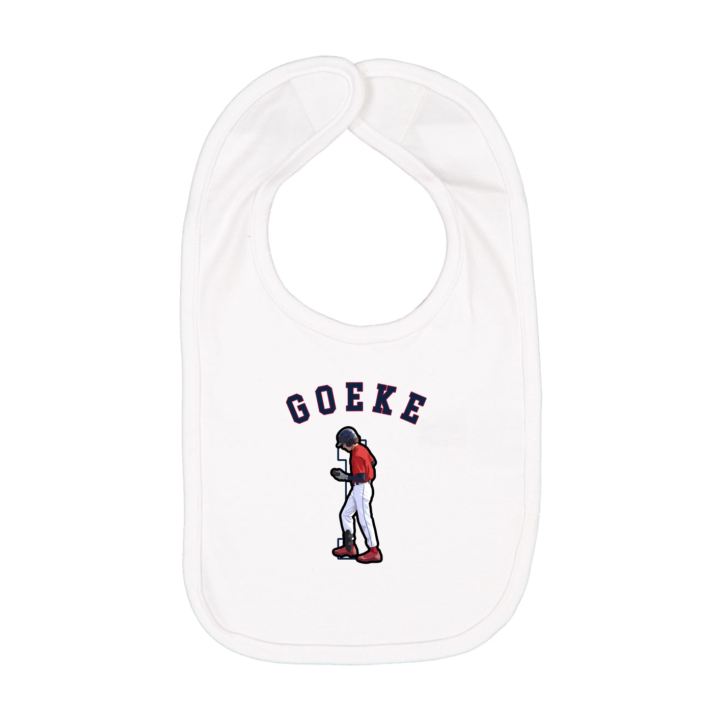 Infant Bib — Shirsey Arch in White