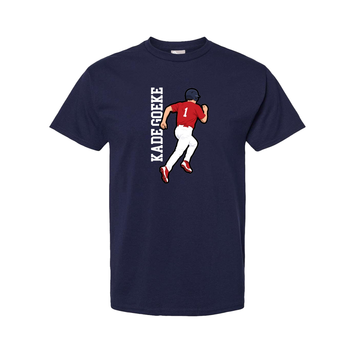 Tee — Name Vertical in Navy