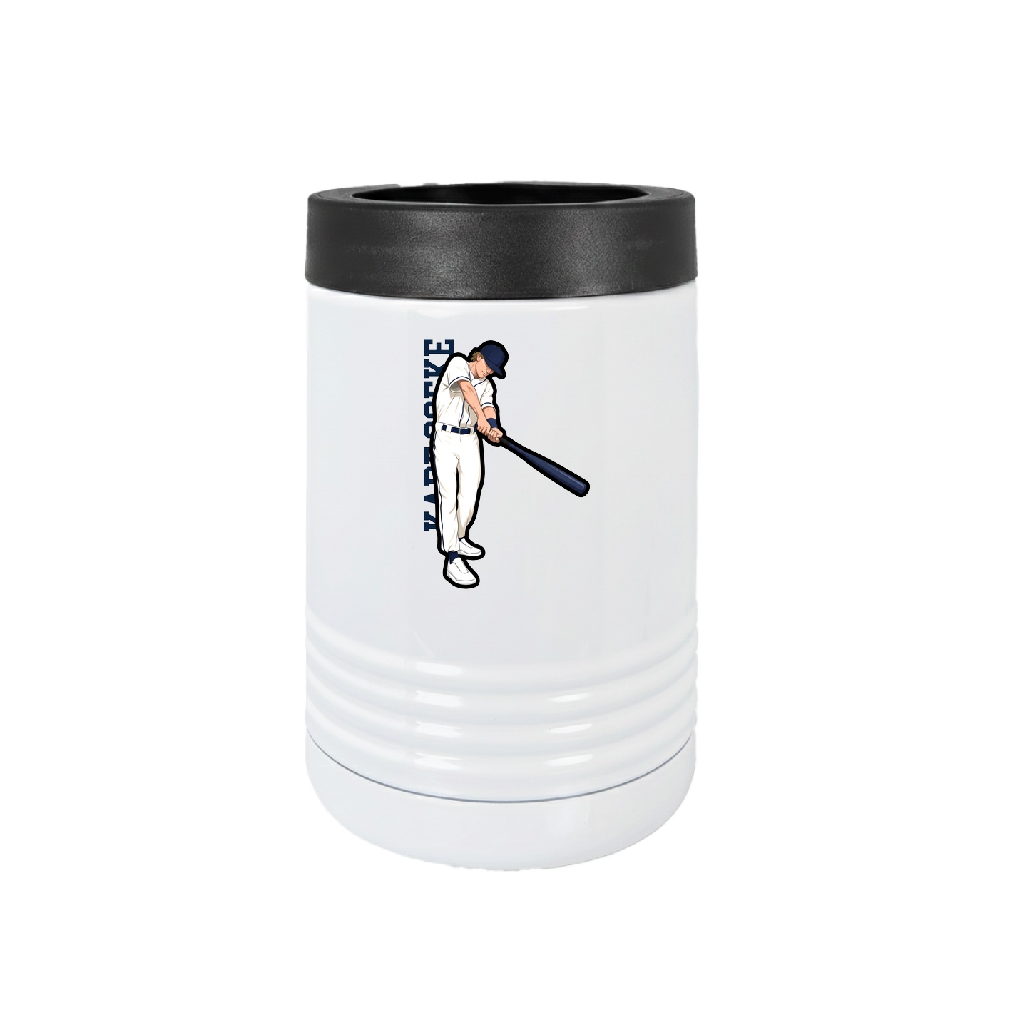 Beverage Holder — Name Vertical in White