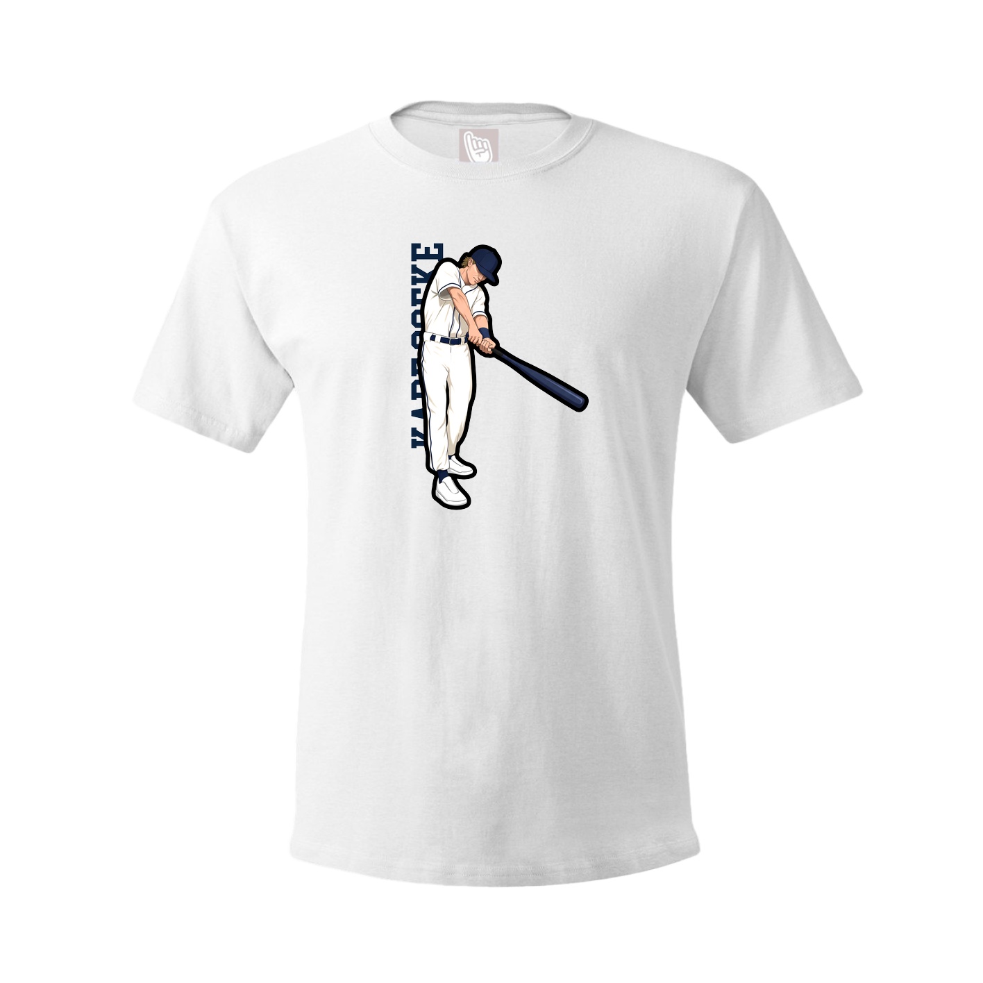 Tee — Name Vertical in White