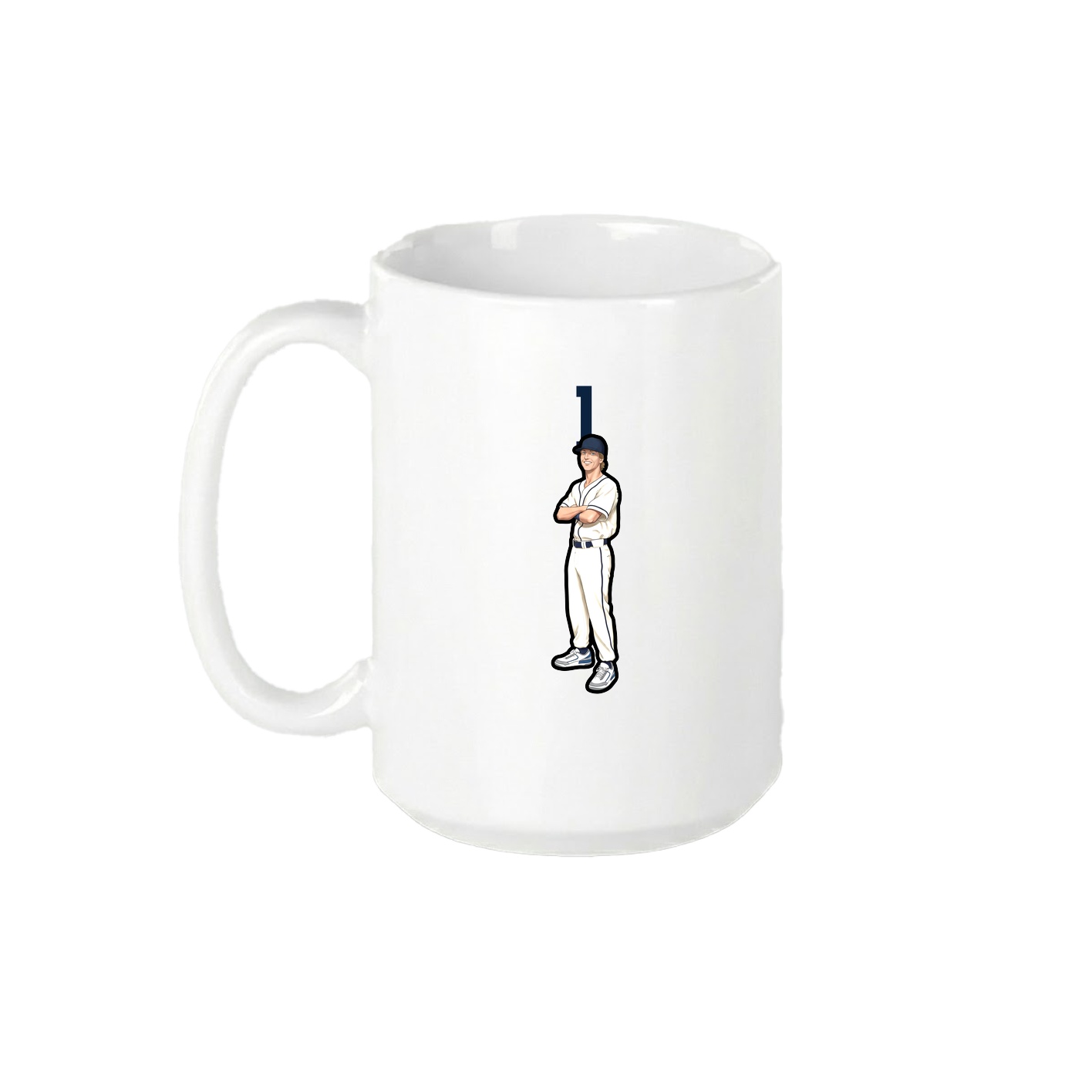15oz Coffee Mug — Number Top in White