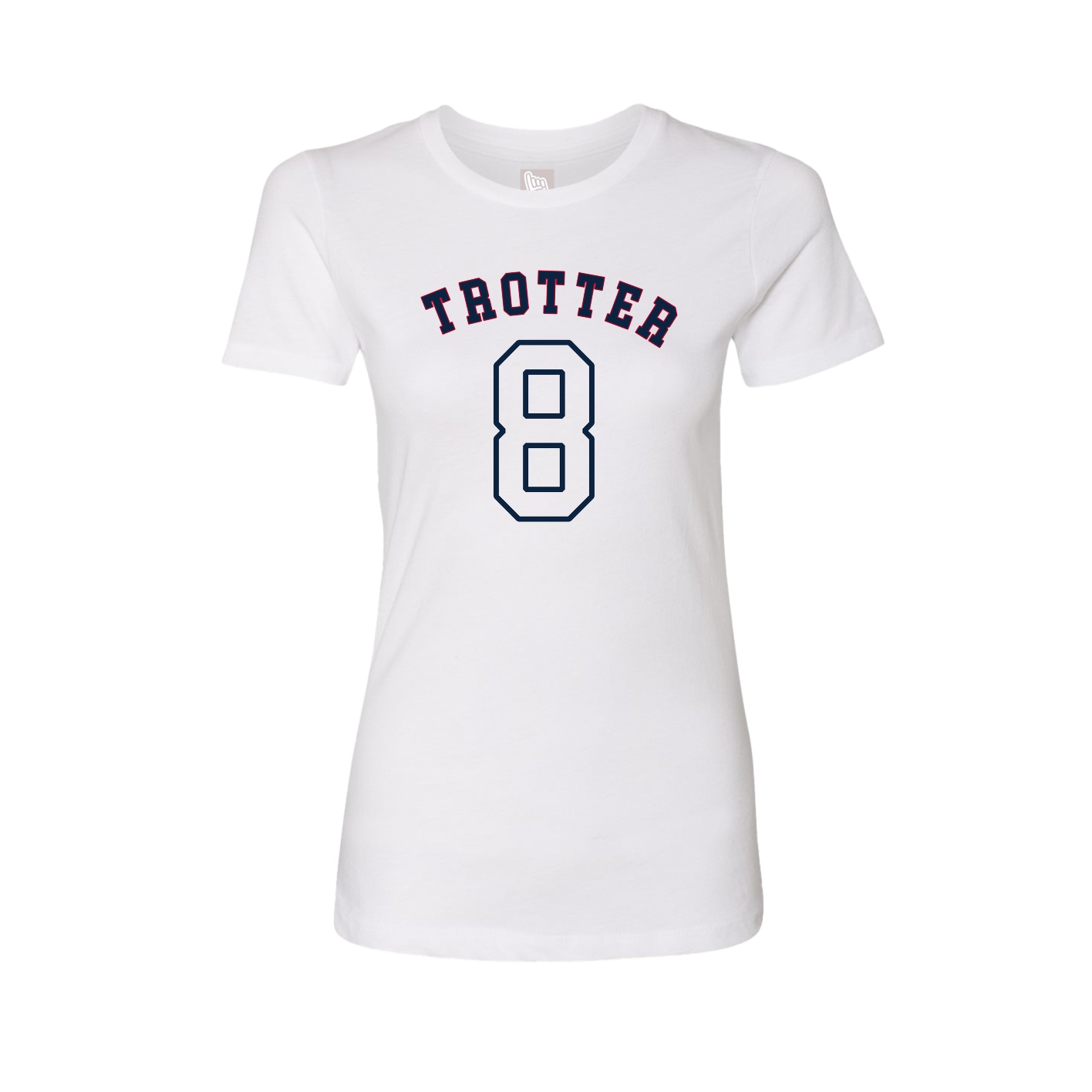 Fitted Women's Tee — Shirsey Arch in White