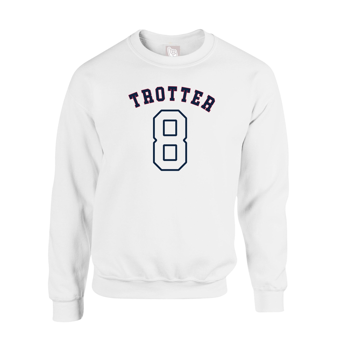 Fleece Crew — Shirsey Arch in White