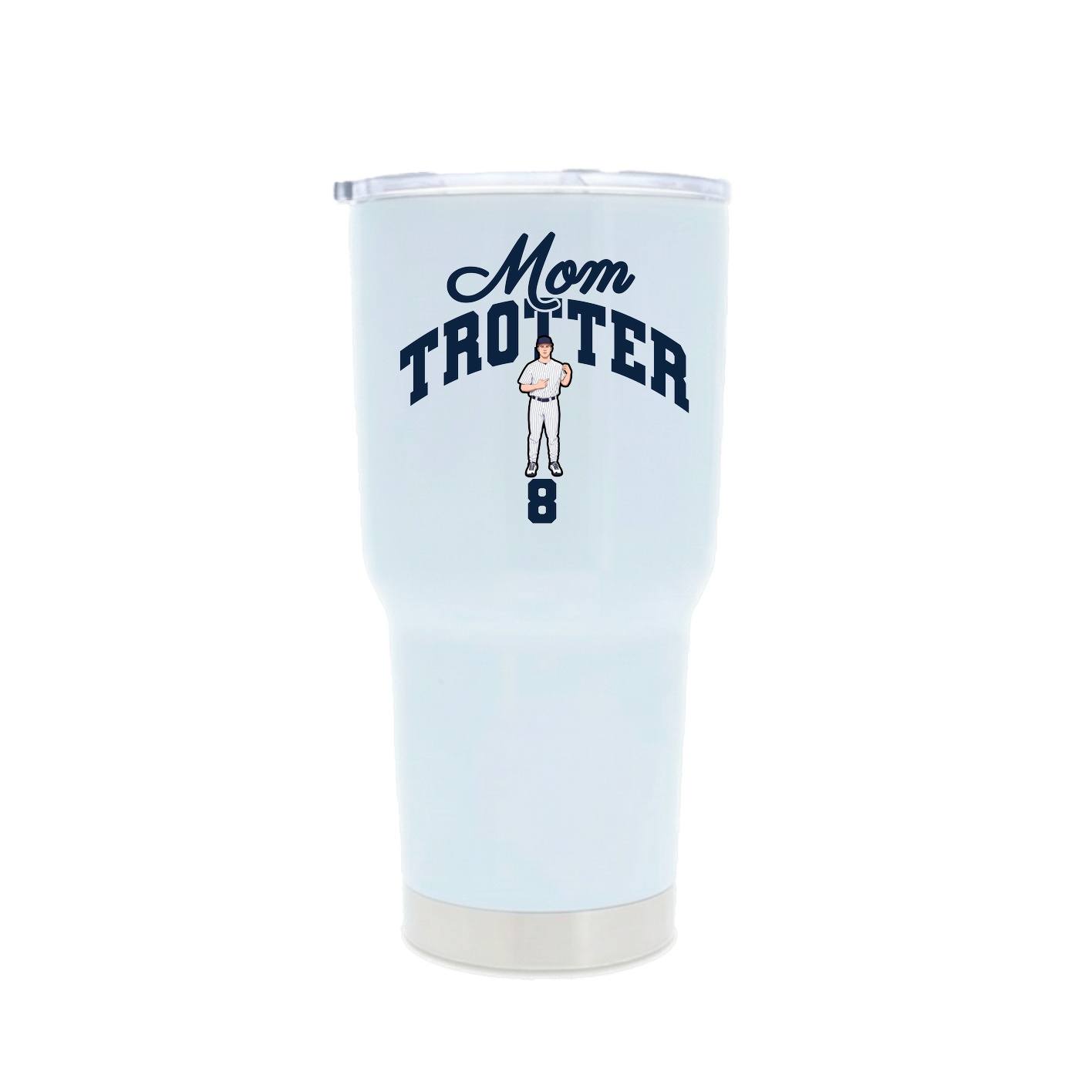 30oz Stainless Steel Tumbler — Mothers Day Arch in White