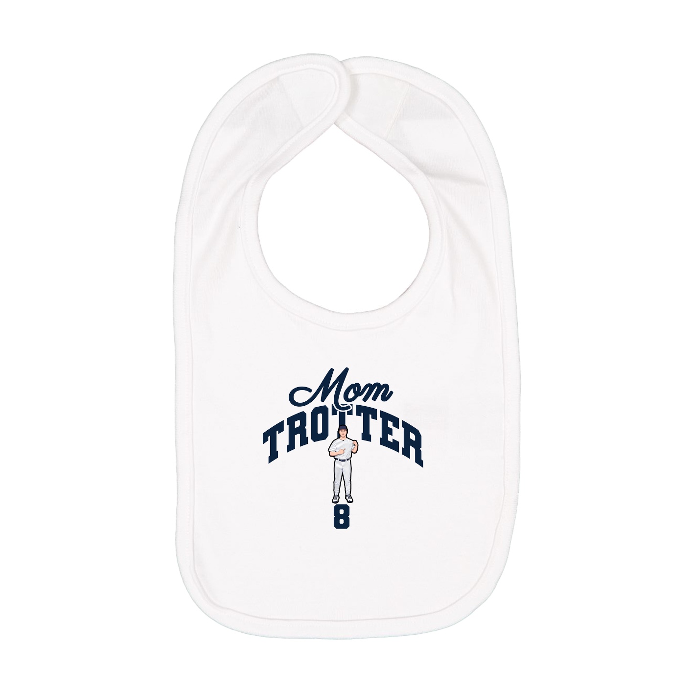 Infant Bib — Mothers Day Arch in White
