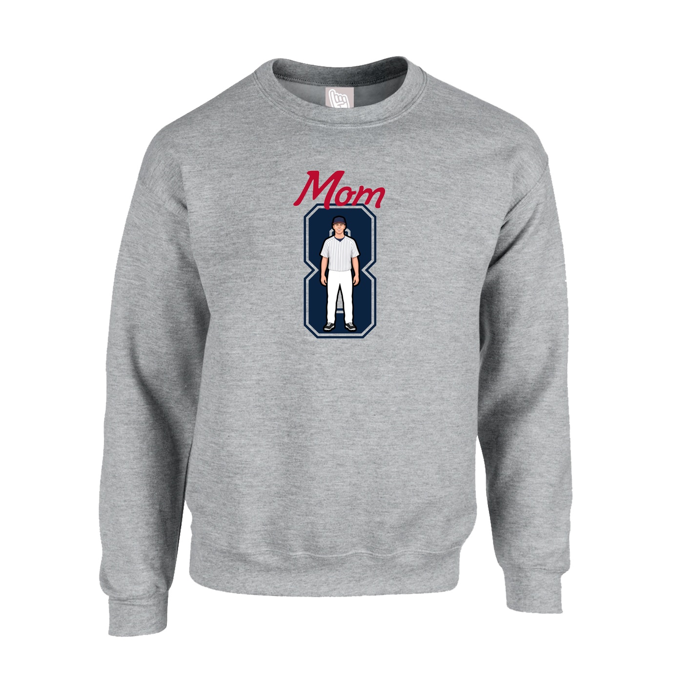 Fleece Crew — Mothers Day Shirsey in Grey