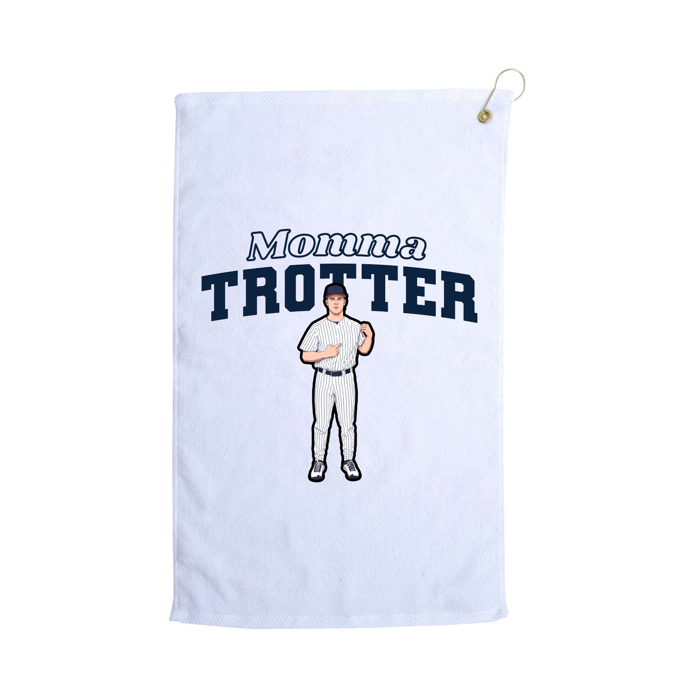 Golf Towel — Mothers Day Block in White