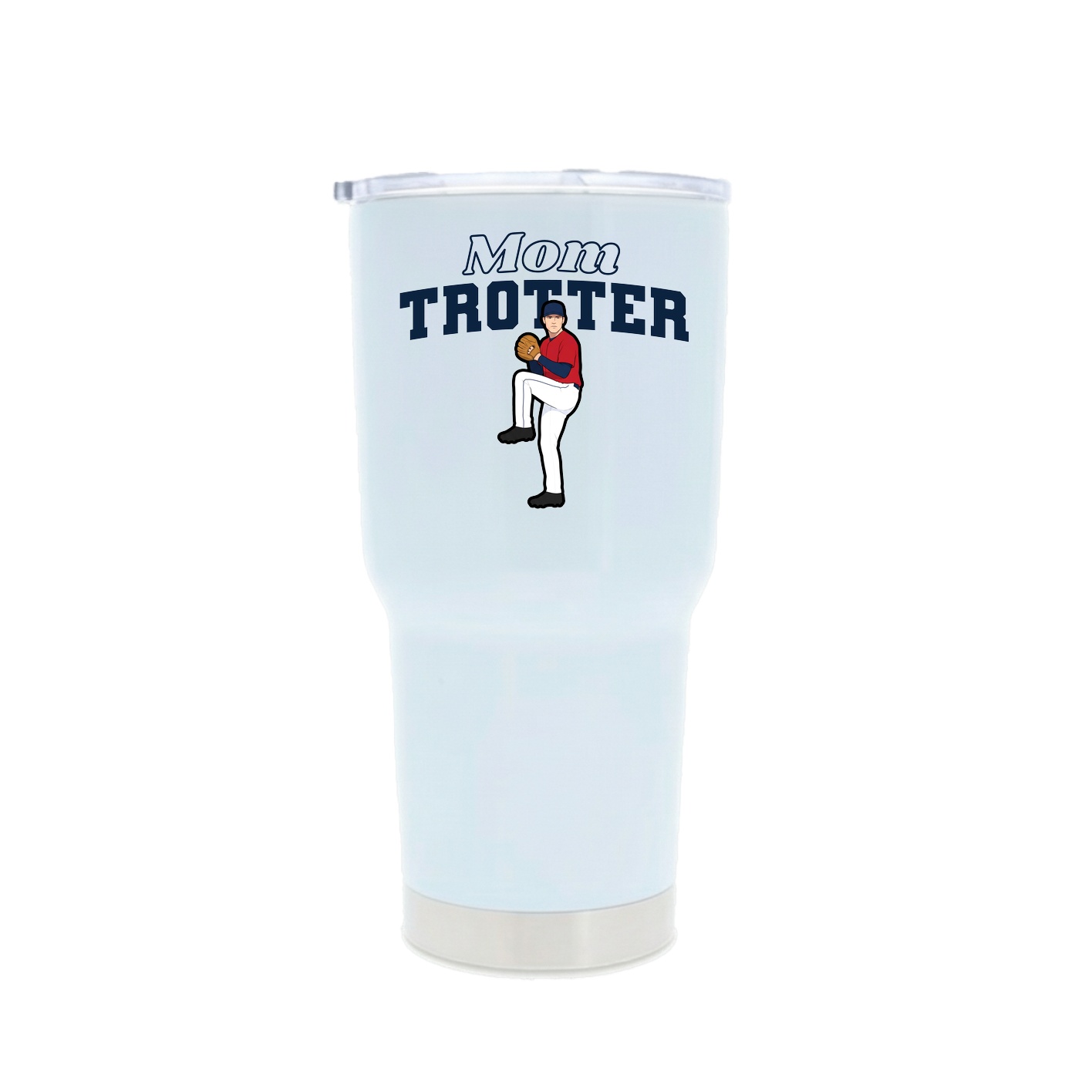 30oz Stainless Steel Tumbler — Mothers Day Block in White