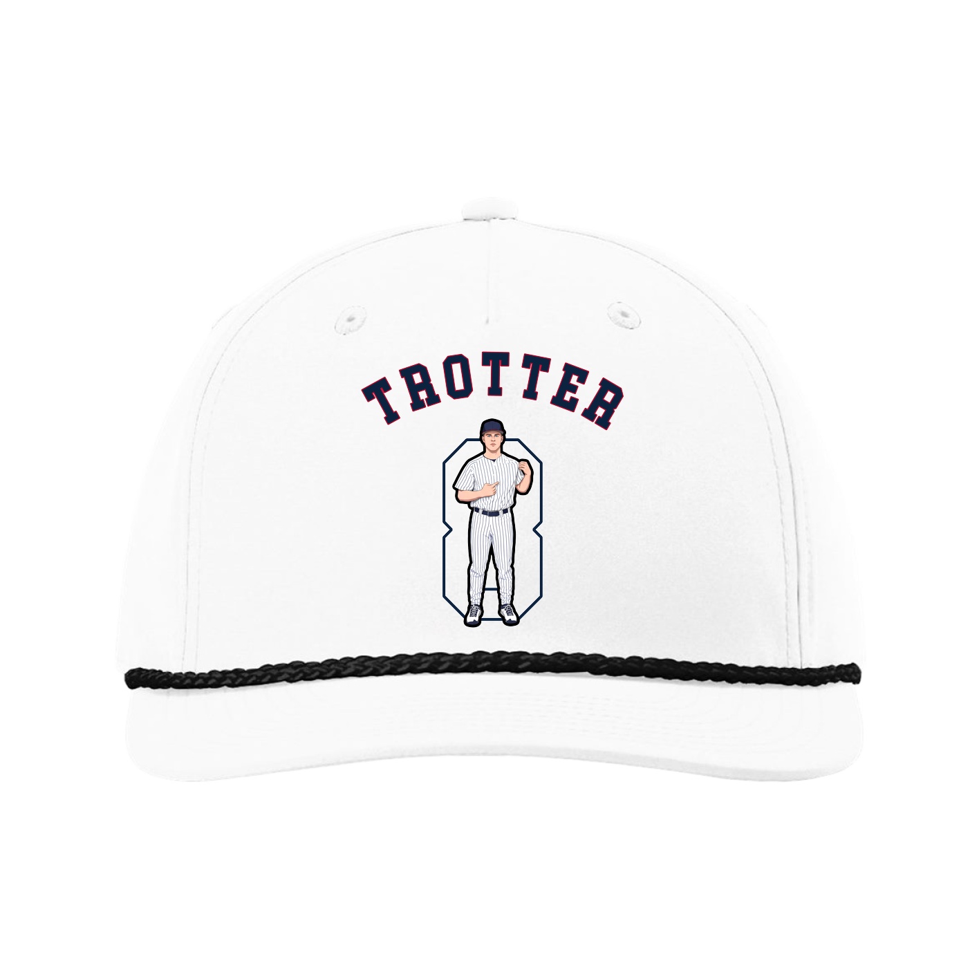 Five-Panel Classic Rope Cap — Shirsey Arch in White