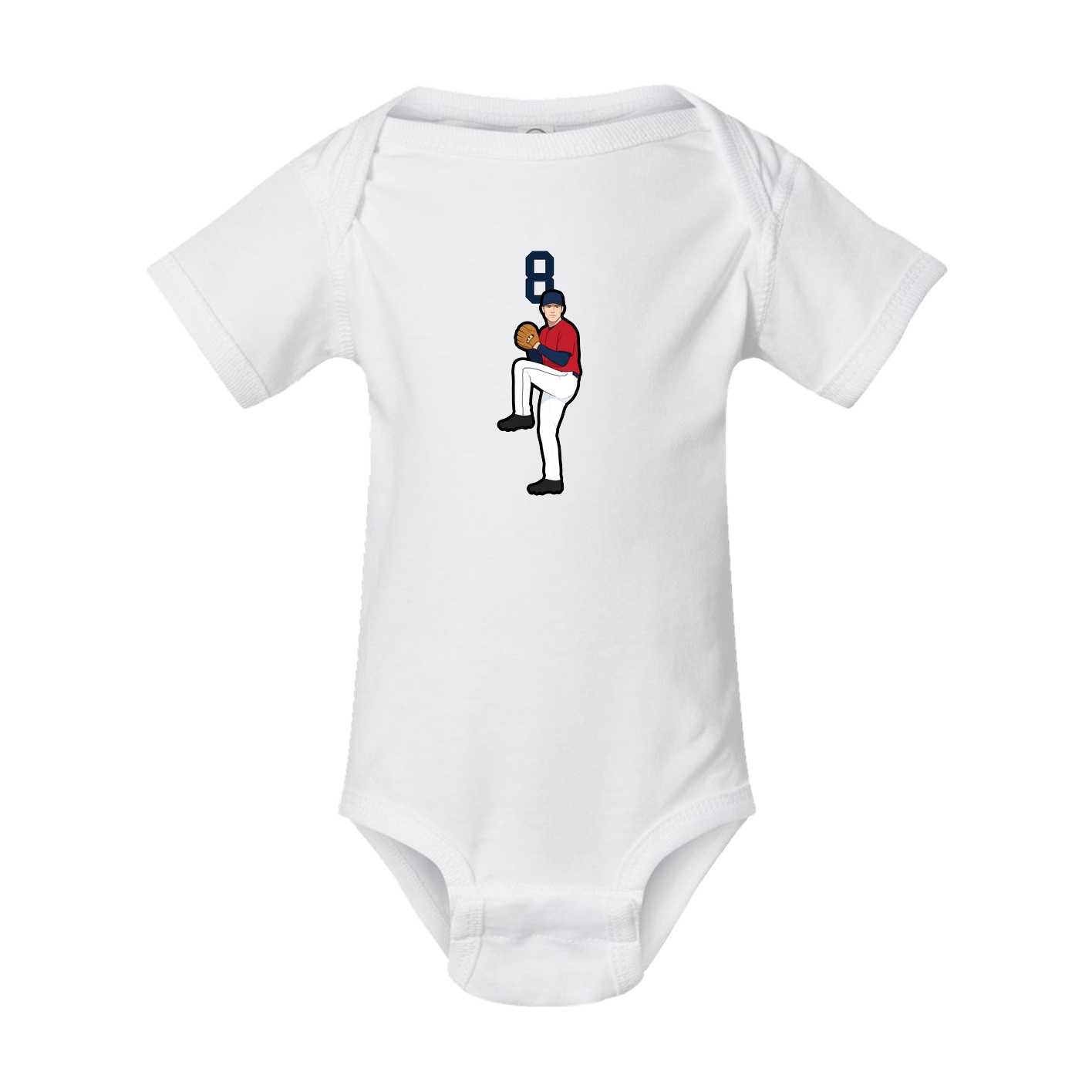Baby Onesie — Number Top in White