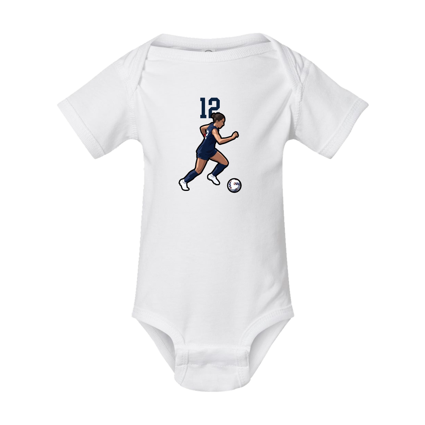 Baby Onesie — Number Top in White