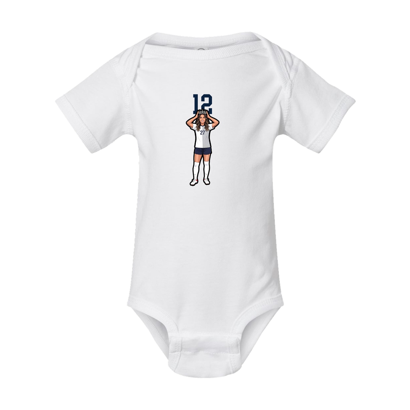 Baby Onesie — Number Top in White