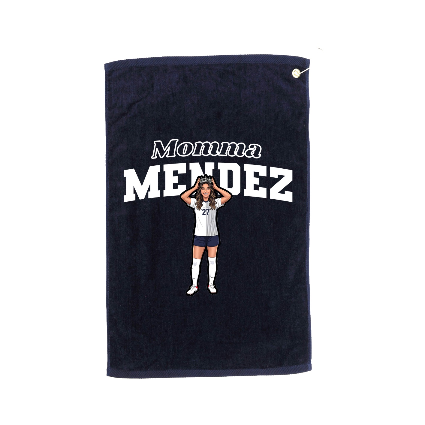 Golf Towel — Mothers Day Block in Navy