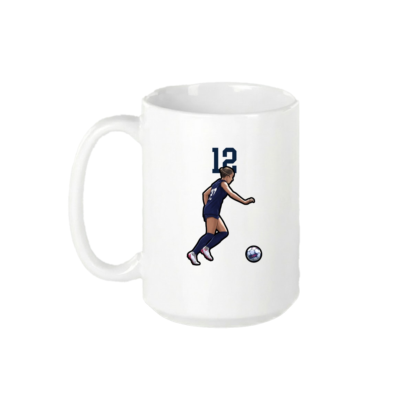 15oz Coffee Mug — Number Top in White