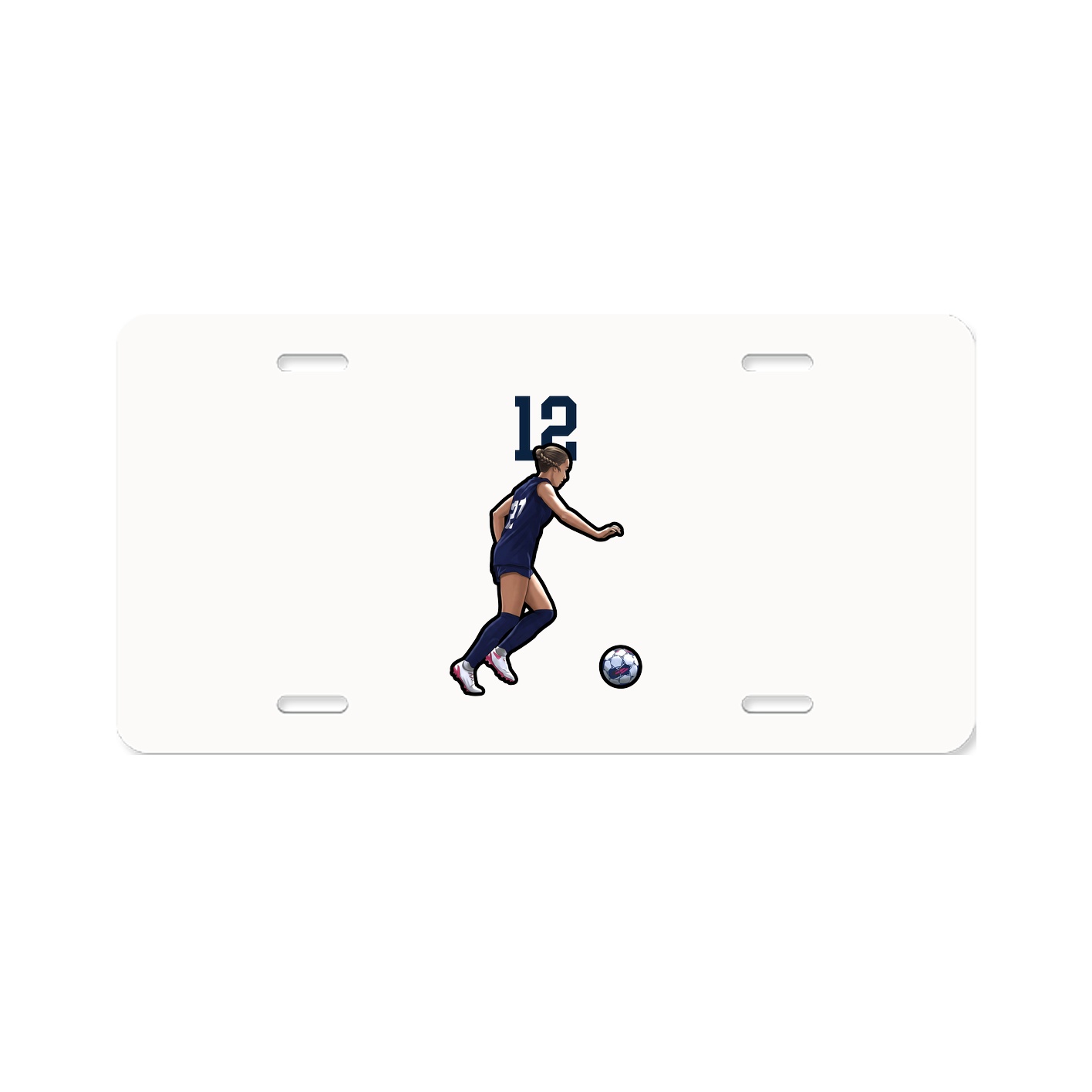 License Plate — Number Top in Classic