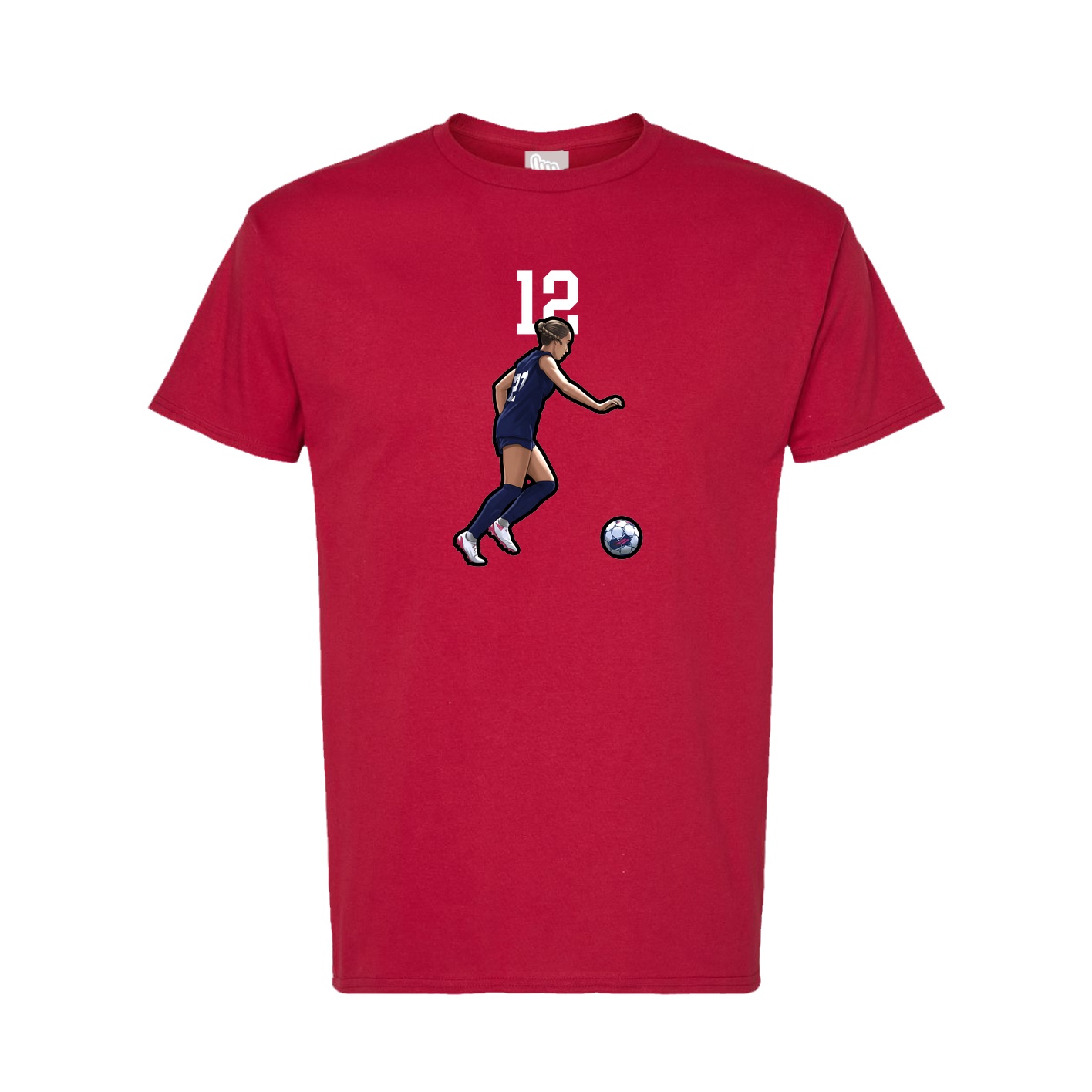 Tee — Number Top in Crimson