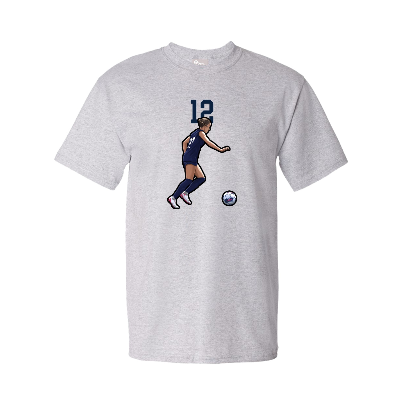 Youth Tee — Number Top in Grey