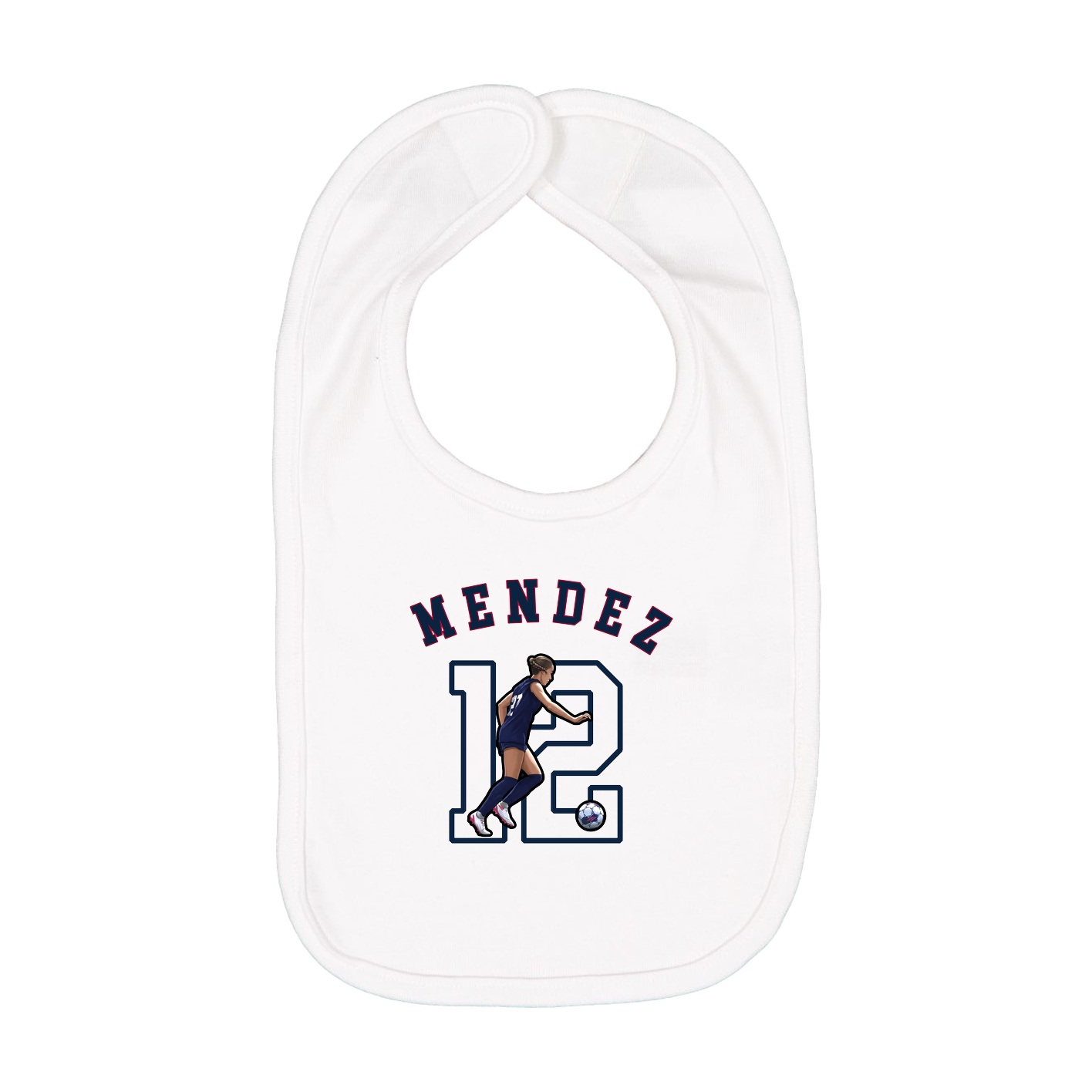 Infant Bib — Shirsey Arch in White