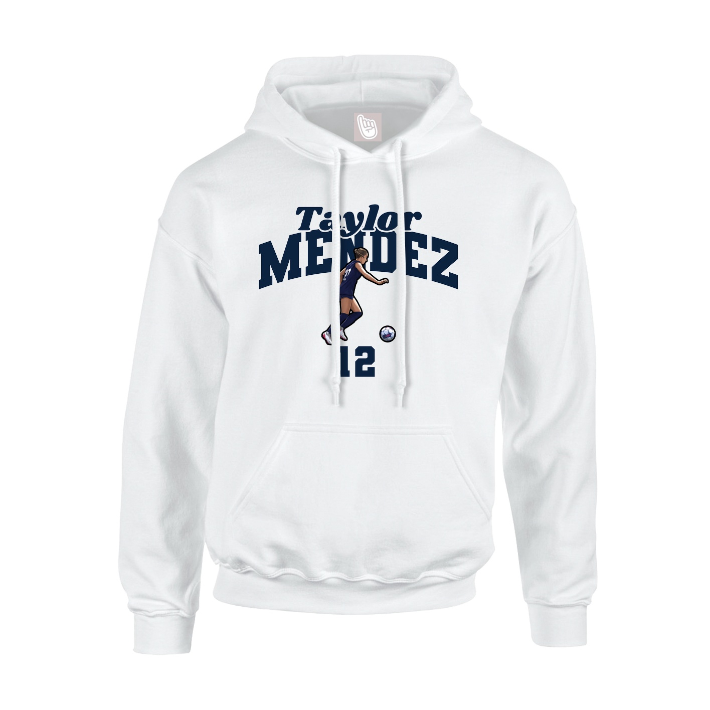 Hoodie — Signature Arch in White