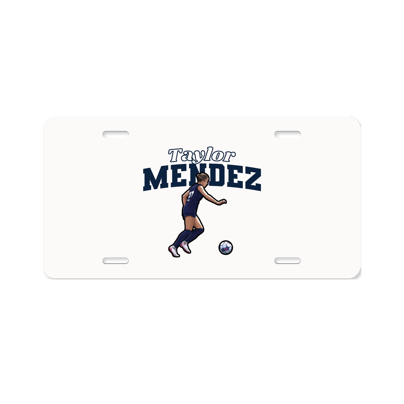 License Plate — Name Arch in Classic