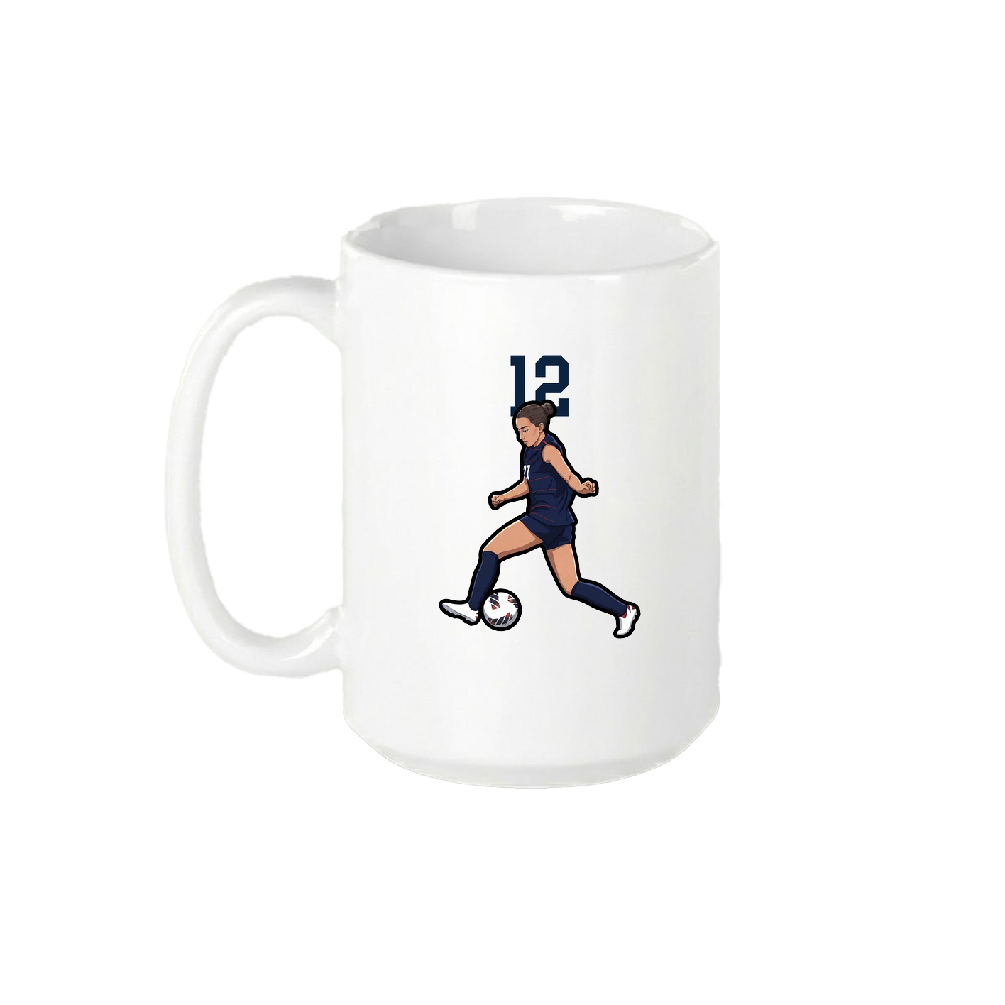 15oz Coffee Mug — Number Top in White