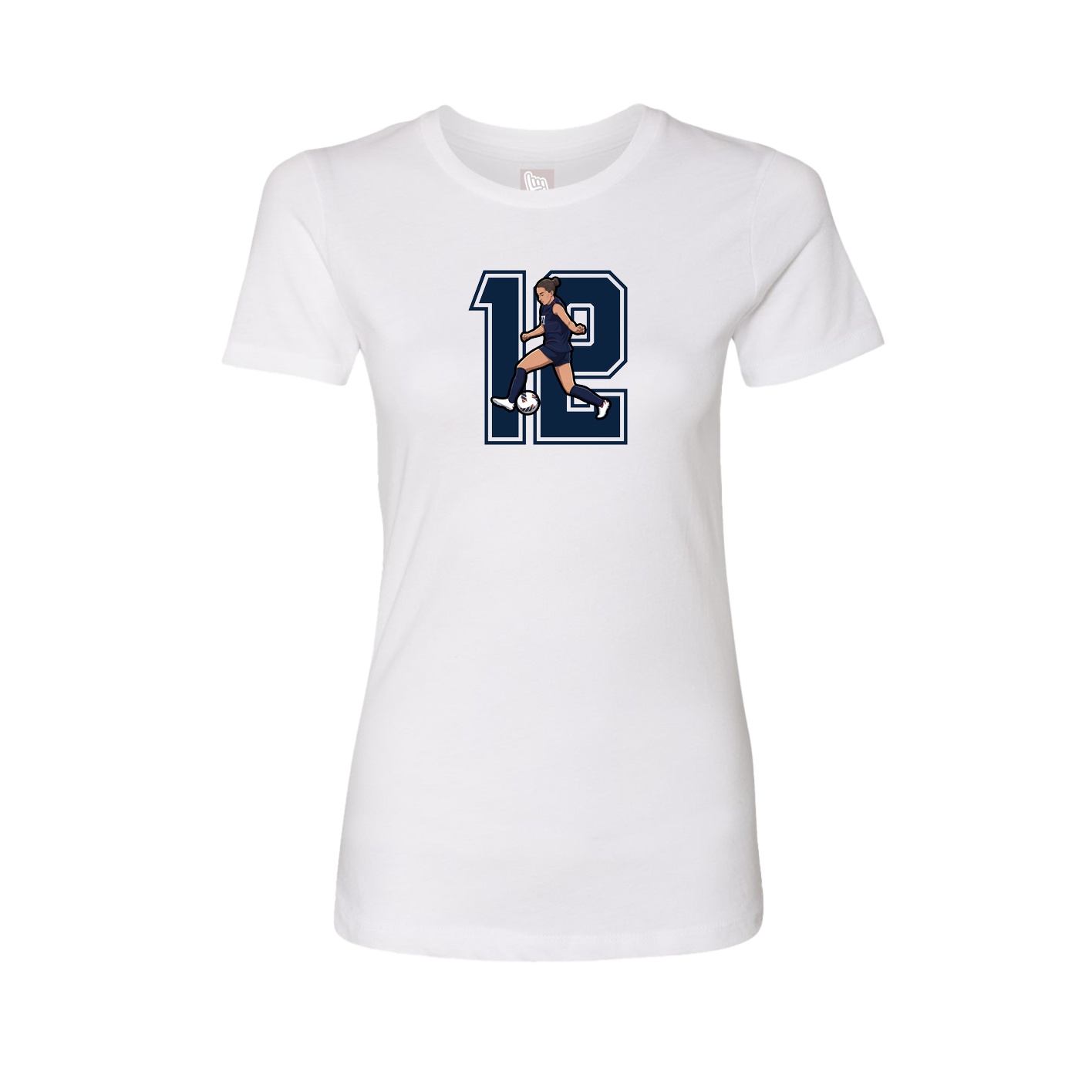 Womens Tee — Number in White