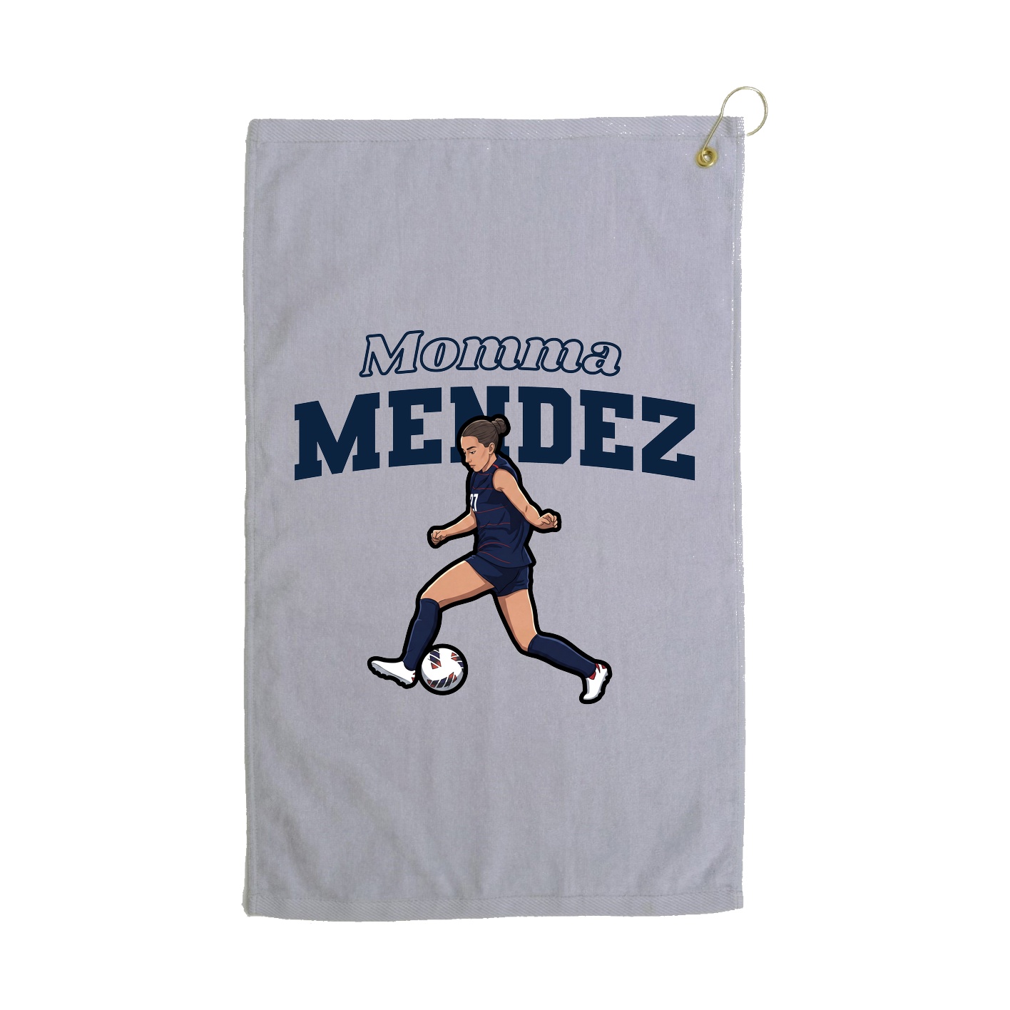 Golf Towel — Mothers Day Block in Grey