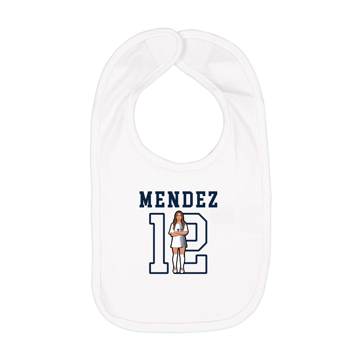 Infant Bib — Shirsey in White