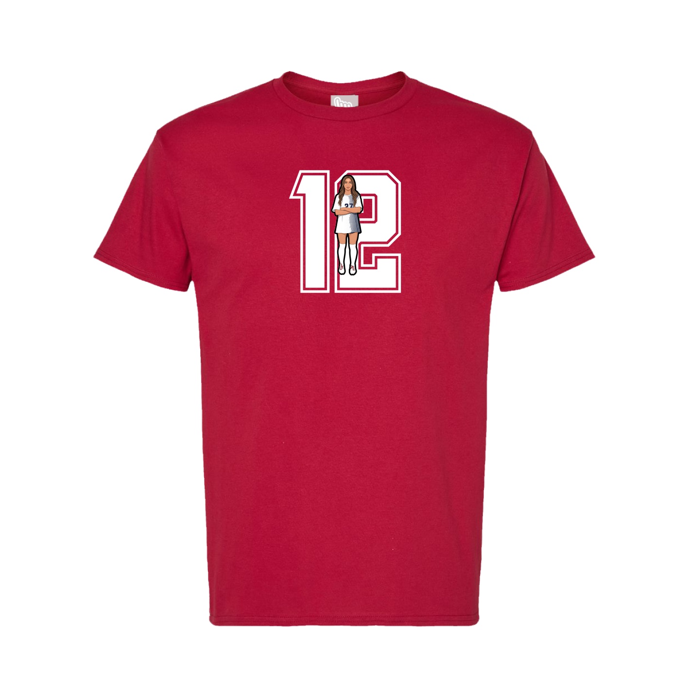Tee — Number in Crimson