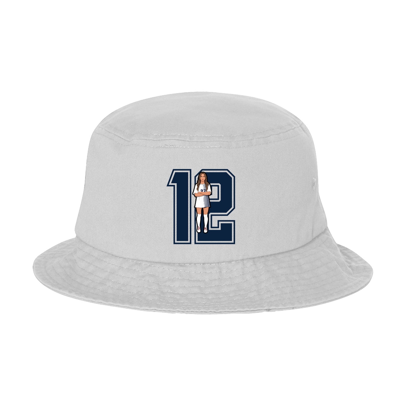 Bucket Cap — Number in White