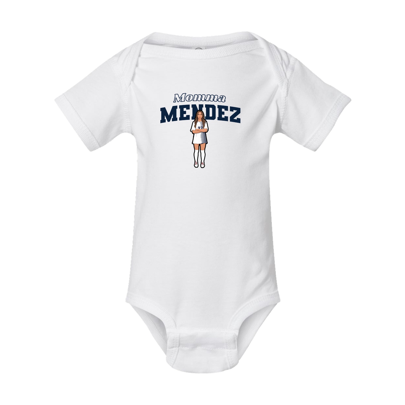 Baby Onesie — Mothers Day Block in White