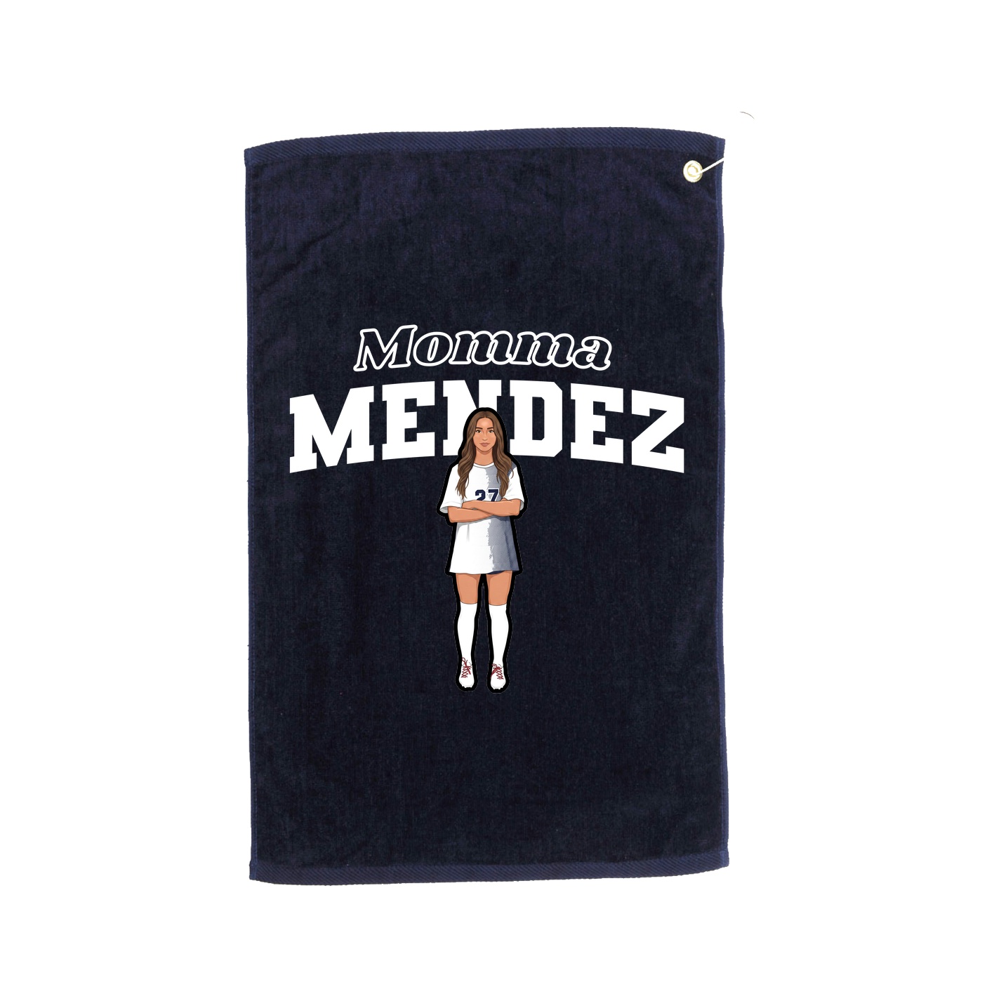 Golf Towel — Mothers Day Block in Navy
