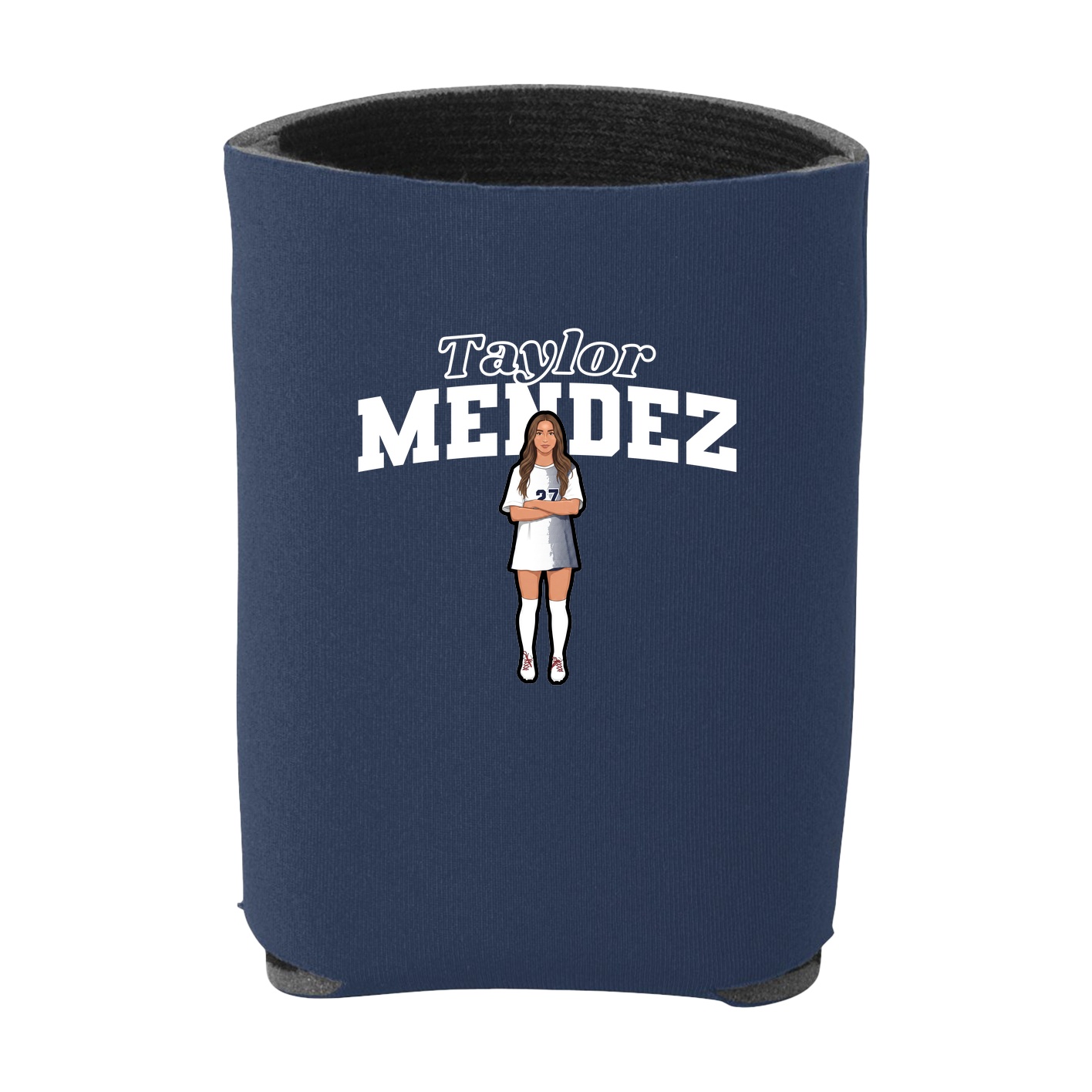 Can Holder — Name Arch in Navy