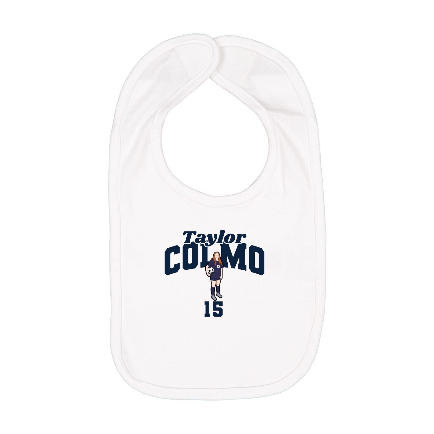Infant Bib — Signature Arch in White